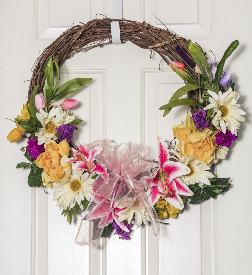 Spring Grapevine Wreath – All Things By Cheryl